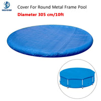 Bâche piscine hors sol bleue en PE, ronde ou rectangulaire, de 183 à 457 cm