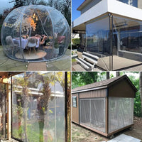 Bâche transparente PE à œillets anti-UV, 10 tailles, 2 x 2 à 4 x 4 m
