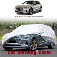 Housse voiture pour Audi Q5, Q4, Q7 et Q8 en Oxford argenté, anti-UV, 12 modèles au choix