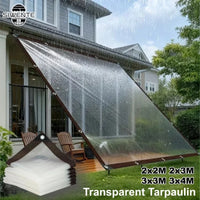 Bâche transparente anti-déchirure pour patio, jardin et poulailler, 4 tailles de 2 x 2 à 3 x 4 m