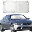 Pare-soleil pare-brise voiture pliable argenté réfléchissant, 150 x 70 cm, avec sac de rangement