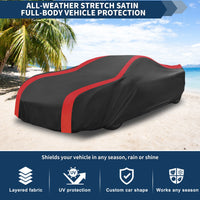 Housse voiture pour Chevrolet Corvette C3, triple couche imperméable, extensible, anti-poussière et anti-neige, noire
