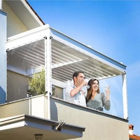 Bâche transparente imperméable avec œillets en polyéthylène de 2 x 4 à 5 x 10 m