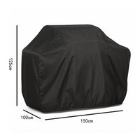 Housse barbecue gaz noire imperméable anti-UV, Oxford polyester, 7 tailles