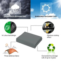 Voile d'ombrage rectangulaire imperméable anti-UV pour terrasse et jardin, 10 tailles, 11 coloris