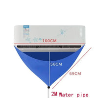 Kit de nettoyage climatiseur mural 100 cm, housse bleue, tuyau 2 m, outils au choix