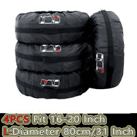 Sacs de rangement pour pneus, lot de 4, poignée et boucle réglable, 13 à 20 pouces