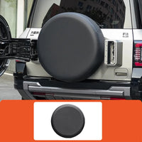 Housse de roue de secours en cuir noir pour BYD Leopard 8