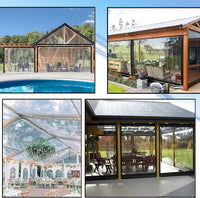 Bâche transparente en polyéthylène, œillets antirouille et corde, 2 x 2 ou 2 x 4 m