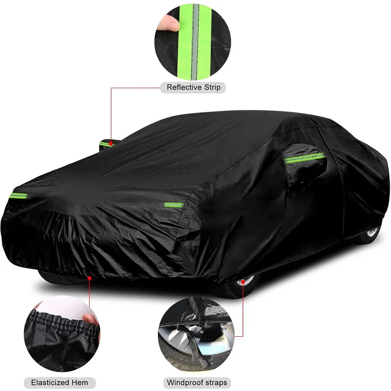Housse voiture pour Audi A8 D2, D3 et D4, extérieure complète imperméable et anti-poussière, noire ou argent