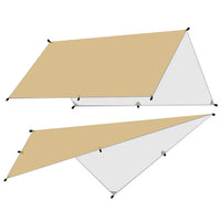 Bâche de camping auvent imperméable en polyester 190T, vert ou sable, 3x3 à 3x5 m