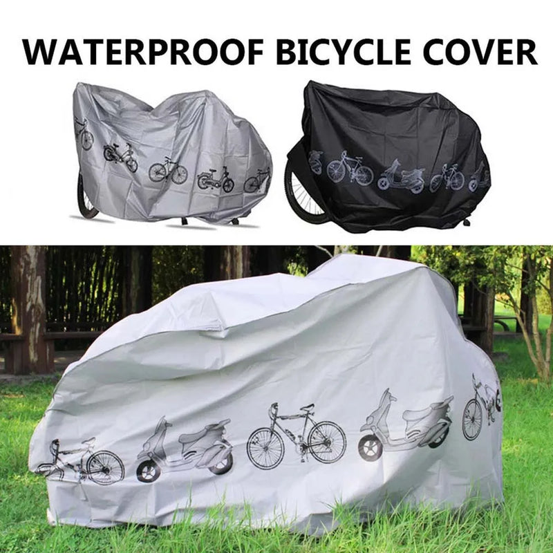 Housse de vélo en EVA imperméable avec bandes auto-agrippantes, gris ou noir, anti-pluie et anti-soleil