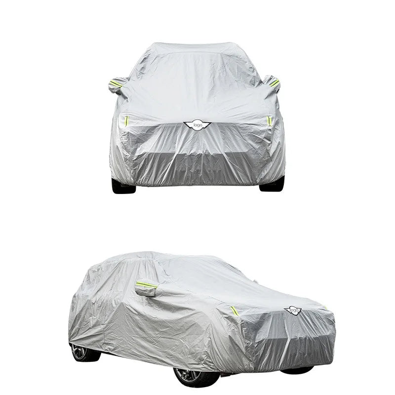 Housse voiture pour Mini Cooper F56 F60 R55 R56 R60, argent, deux couches, doublure coton, 2011-2023