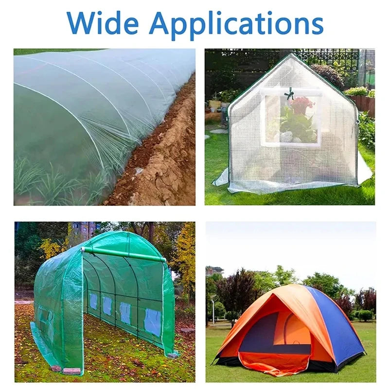 Ruban de réparation transparent anti-UV pour film de serre agricole, 10 m, 4,8 à 20 cm