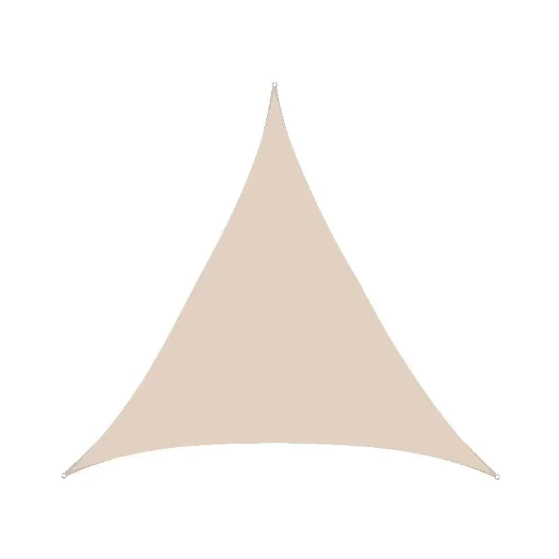 Voile d'ombrage triangulaire imperméable en polyester 300D, de 2x2x2 à 5x5x5 m, beige ou gris
