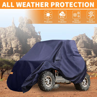 Housse UTV pour Polaris RZR Pro XP, 210D-PU imperméable, bleue, bandes réfléchissantes