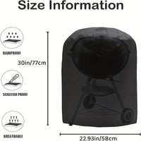 Housse barbecue pour Weber 22 pouces (57 cm), ronde en PVC imperméable, 2 tailles
