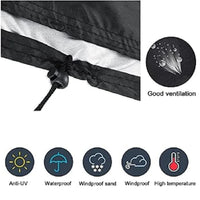 Housse billard noire ajustée imperméable et anti-UV, tissu Oxford enduit PU, 7, 8 ou 9 pieds