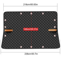 Protection pare-brise magnétique 12 aimants, 238x218 cm, anti-givre et anti-neige pour voiture, SUV et monospace