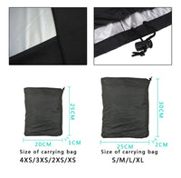 Housse barbecue ronde et rectangulaire en Oxford polyester noir imperméable, 8 tailles de 4XS à XL