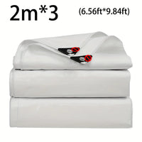 Bâche blanche imperméable en polyéthylène 0,3 mm, abri solaire et jardin, 19 tailles