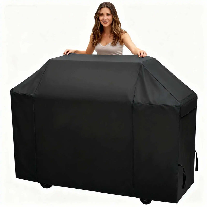 Housse barbecue gaz noire imperméable anti-UV, Oxford polyester, 7 tailles