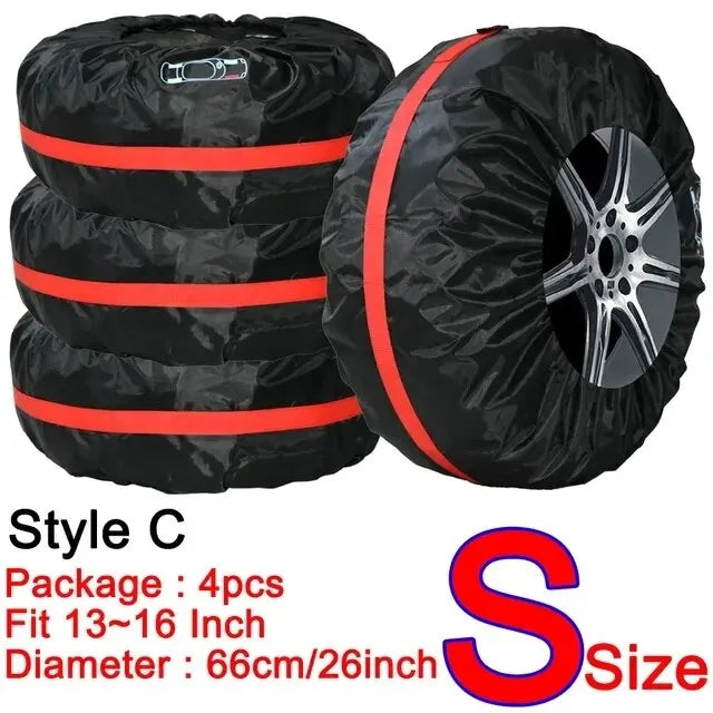 Housses de pneus en polyester 190T ou 210T, lot de 4, 13 à 20 pouces