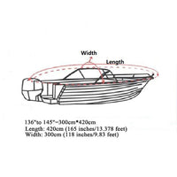 Housse de jet ski noire 420 x 300 cm, Oxford 210D imperméable, pour moto aquatique