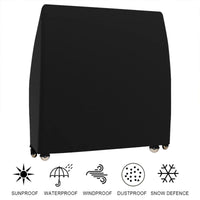 Housse de table de ping-pong repliée ou de billard 7 et 8 ft, polyester noir imperméable