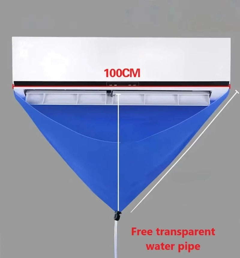 Housse de nettoyage épaisse en PVC pour climatiseur mural jusqu'à 100 cm, avec tuyau de vidange