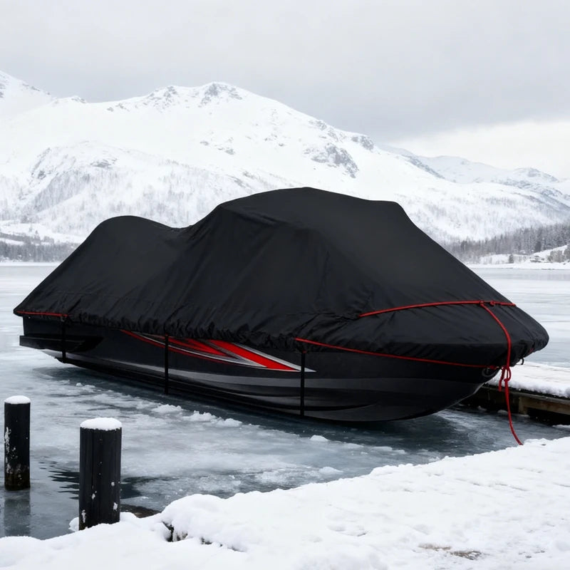 Housse de jet ski noire 420 x 300 cm, Oxford 210D imperméable, pour moto aquatique