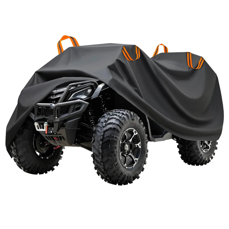Housse quad imperméable en polyester 190T, anti-UV, noire, bandes réfléchissantes, tailles L à XXXL