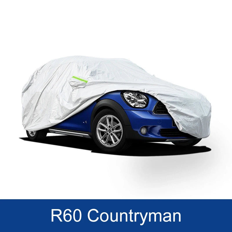 Housse voiture pour Mini Cooper R55 R56 R60 F55 F56 F60, argent, Oxford, anti-UV et neige