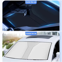 Pare-soleil pare-brise voiture argenté, 2 tailles, 128 x 65 ou 132 x 80 cm