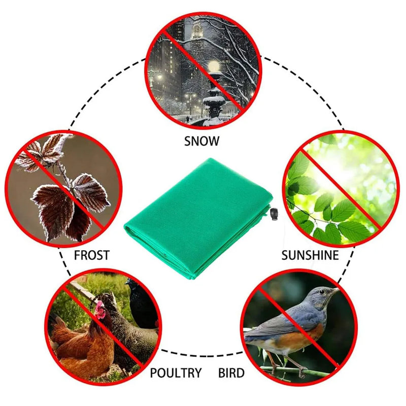 Housse d'hivernage verte à fermeture éclair pour plantes et arbustes, 5 tailles