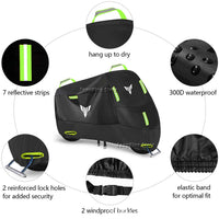 Housse moto pour Yamaha MT-07, MT-09, MT-10 et MT-125, polyester 300D imperméable, anti-UV, 6 tailles
