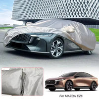 Housse voiture pour Mazda CX-3, CX-30, Mazda 3 et Mazda 6, polyester taffetas argent, imperméable anti-UV