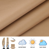 Housse parasol déporté banane ou droit, polyester Oxford 210D, 7 tailles de 170 à 280 cm