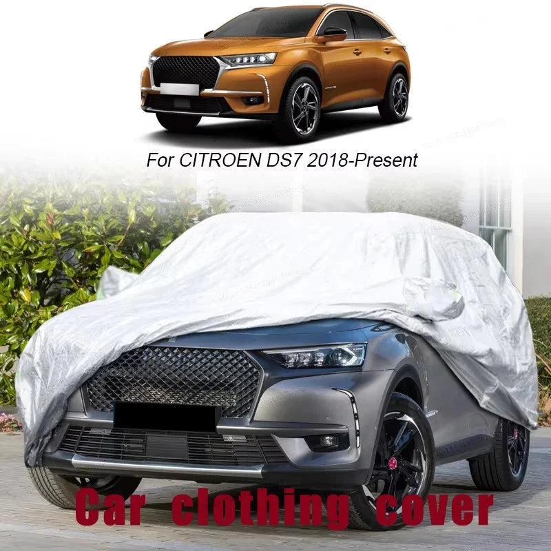 Housse voiture pour Citroën C3 Aircross (depuis 2019), Oxford argenté imperméable et anti-UV