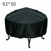 Housse de brasero ronde imperméable coupe-vent en polyester, 4 dimensions de 76 à 112 cm
