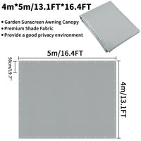 Voile d'ombrage rectangulaire Oxford à œillets, 4 coloris, 2 x 2 à 4 x 5 m