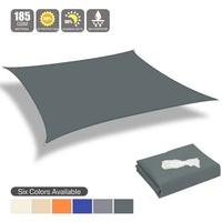 Voile d'ombrage rectangulaire anti-UV pour patio et terrasse, polyester 185 g/m², 7 coloris