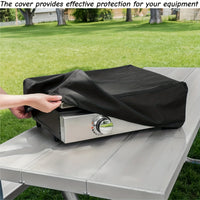 Housse plancha de table imperméable noire avec cordon, 58 x 47 x 23 cm