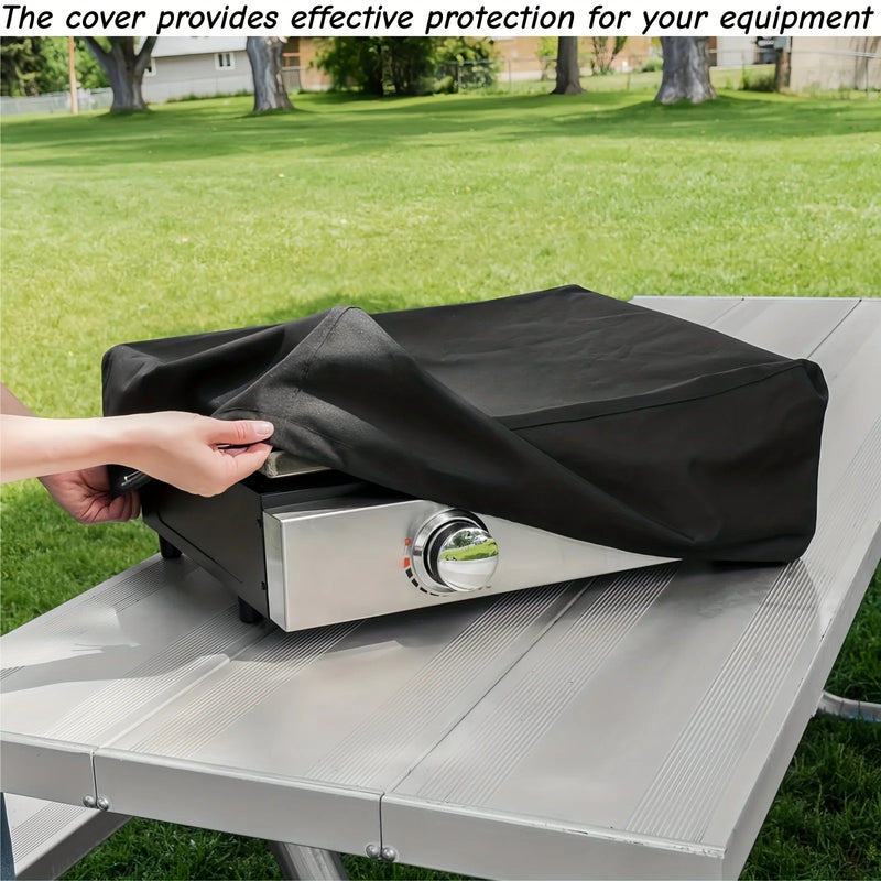 Housse plancha de table imperméable noire avec cordon, 58 x 47 x 23 cm
