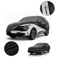Housse voiture pour Kia Sportage 2010-2024, 210D enduit PU noire, fermeture de portière, 465 x 145 x 143 cm