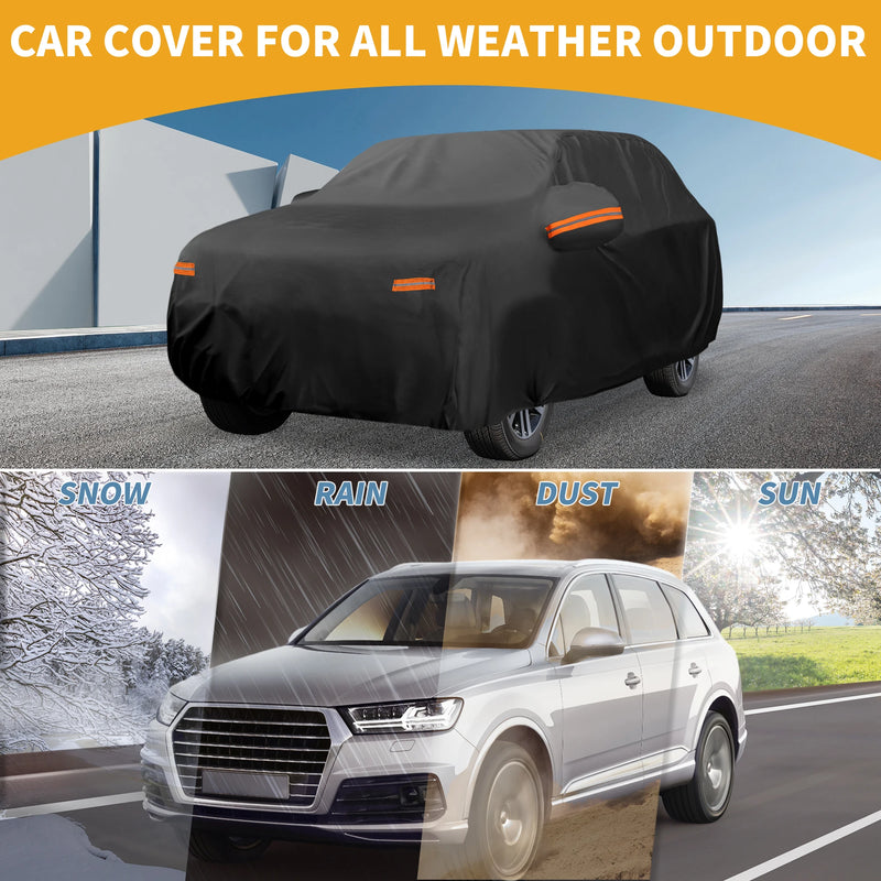 Housse voiture pour Audi Q3 2012-2024, imperméable tous temps, tissu 210D enduit PU noir