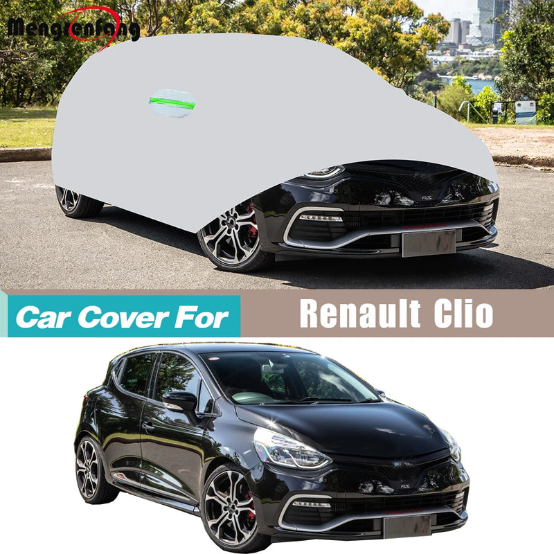 Housse de voiture pour Renault Clio 1990-2026, polypropylène 170T, anti-UV, coupe-vent