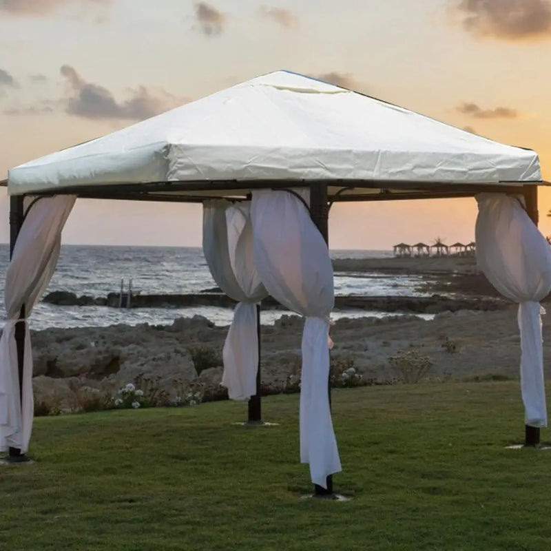 Toile de remplacement pour tonnelle 3 x 3 m double toit, polyester 300D 160 g/m²