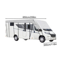 Housse de toit pour camping-car et caravane Oxford 210D, noire ou argent, 500 à 750 cm