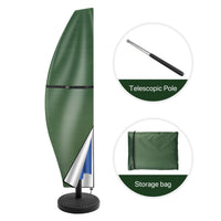 Housse parasol déporté imperméable Oxford 210D avec tige, 4 coloris, 205 à 280 cm